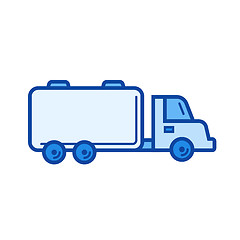 Image showing Fuel truck line icon.