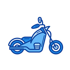 Image showing Bike chopper line icon.