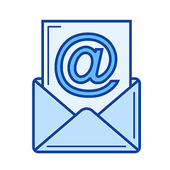 Image showing Incoming mail line icon.