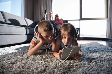 Image showing couple spending time with kids