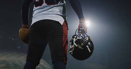 Image showing Portrait Of Focused American Football Player