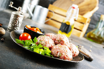 Image showing raw cutlets