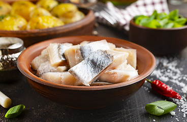 Image showing salted herring