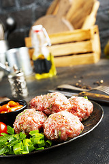 Image showing raw cutlets