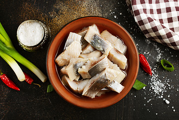 Image showing salted herring