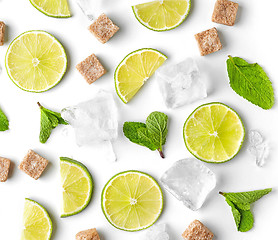 Image showing lime mint and ice