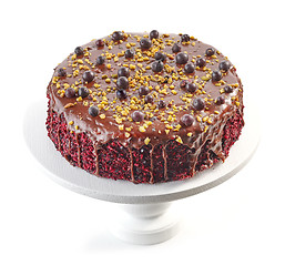 Image showing chocolate and blackcurrant cake