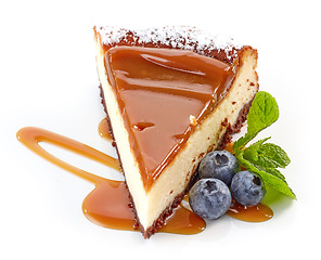 Image showing piece of cheesecake