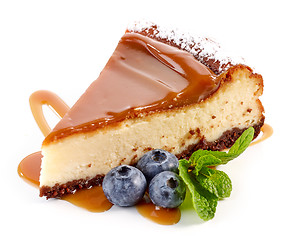 Image showing piece of cheesecake