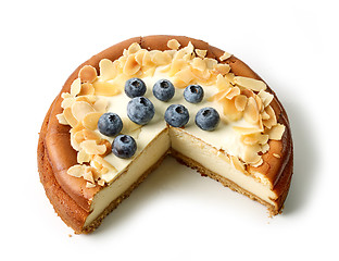 Image showing freshly baked cheesecake