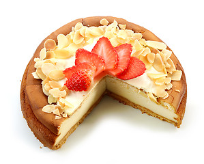 Image showing freshly baked cheesecake