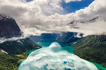 Image showing lovatnet lake Beautiful Nature Norway.