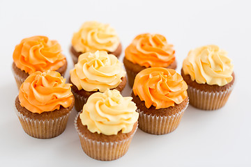 Image showing cupcakes with frosting on white background