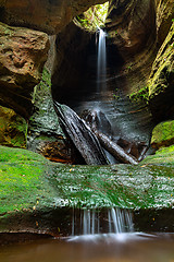 Image showing Mountain stream through canyon