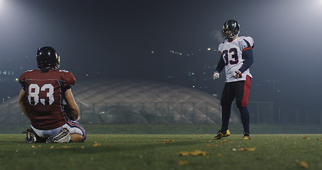 Image showing American football players in action