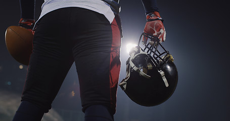 Image showing Portrait Of Focused American Football Player