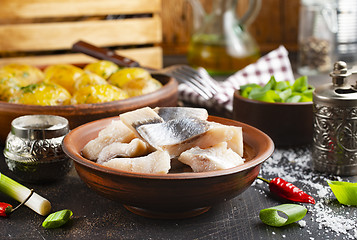 Image showing salted herring