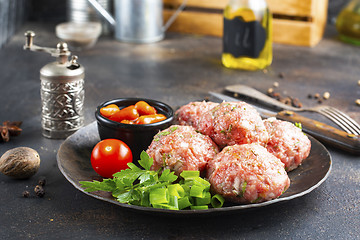 Image showing raw cutlets