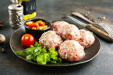 Image showing raw cutlets