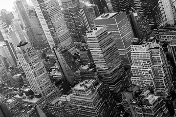 Image showing Aerial view of New York skyline with Manhattan midtown urban skyscrapers, New York City, USA.