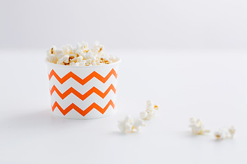 Image showing close up of popcorn in disposable paper cups