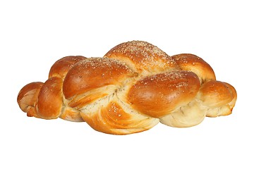 Image showing Challah bun on white