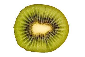 Image showing Kiwi slice on white