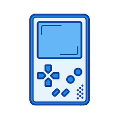 Image showing Game console line icon.