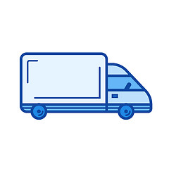 Image showing Delivery van line icon.