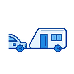 Image showing Travel trailer line icon.