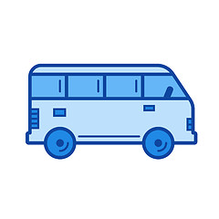 Image showing Minivan line icon.