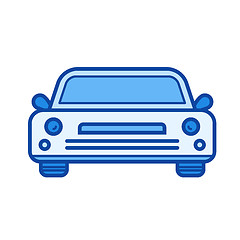 Image showing Sedan car line icon.