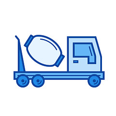 Image showing Concrete mixer line icon.