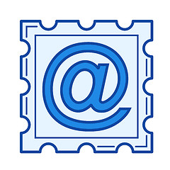 Image showing Email postcard line icon.