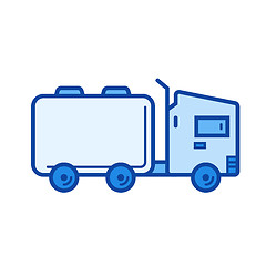 Image showing Tank truck line icon.