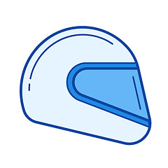 Image showing Moto helmet line icon.