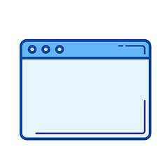 Image showing Web window line icon.