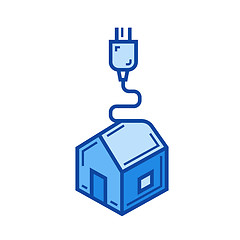 Image showing Printing process line icon.