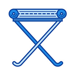 Image showing Camp-chair line icon.