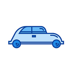 Image showing Hatchback car line icon.