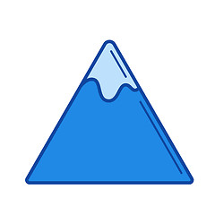 Image showing Mountain summit line icon.