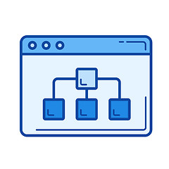 Image showing Site map line icon.