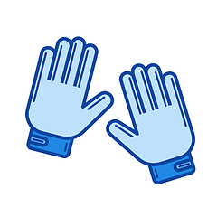 Image showing Moto gloves line icon.