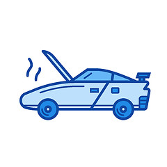 Image showing Broken car line icon.