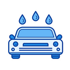 Image showing Car wash line icon.