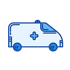 Image showing Ambulance line icon.