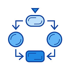 Image showing Flow diagram line icon.