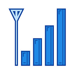 Image showing Mobile signal line icon.