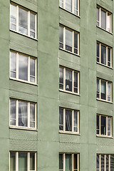 Image showing Windows of a green building