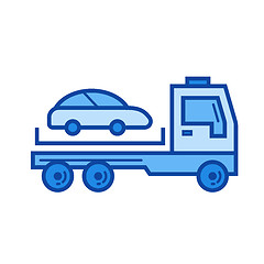 Image showing Tow truck line icon.